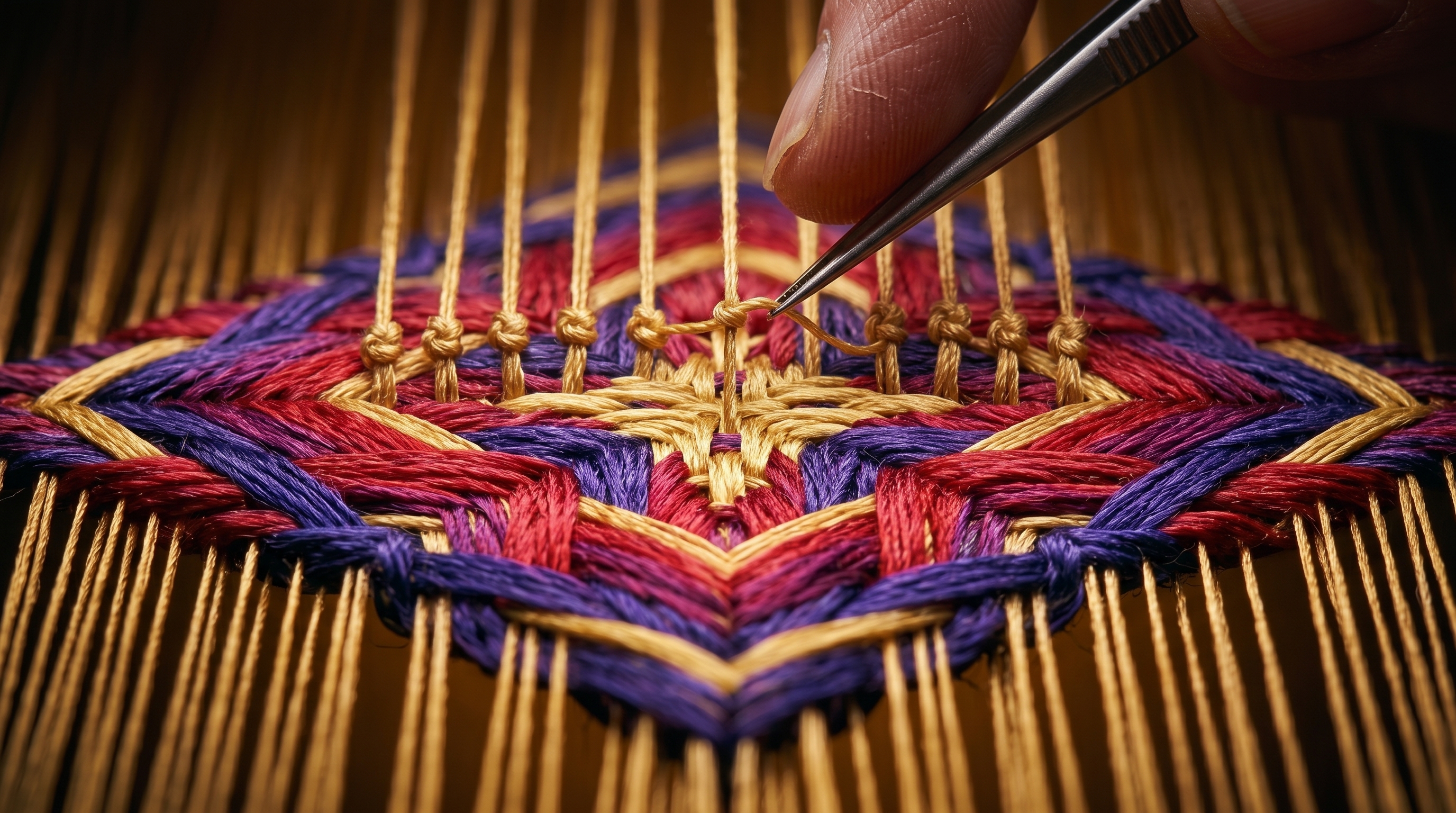 Hand-Knotting Silk